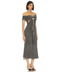 Self Portrait Diamante Midi Dress in Black - 8 / Black - Dresses