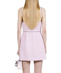 Self Portrait - Embellished Crepe Mini Dress - 8 / Pink - Dresses