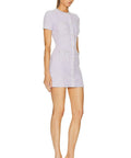 Self Portrait Embellished Mini Knit Dress Lilac Size S/AU 8 - 8 / Purple - Dresses