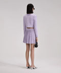 Self Portrait Lilac Skirt And Cardigan Set Mini - 6 / Purple - Outfit Sets