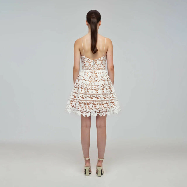 Self Portrait Mini Azalea Dress White Size 14