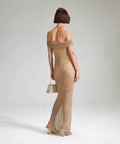 Self Portrait Rhinestone Embellished Dress Beige - 8 / Beige - Dresses