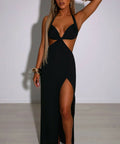Serinity Black Midi Dress - 8 / Black - Dresses