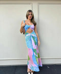 She is OLLÁ Imogen Midi Dress in Gaia - 8 / Multi - Dresses