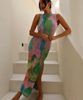She is OLLÁ Luelle Midi Dress in Gaia - 8 / Multi - Dresses
