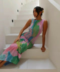 She is OLLÁ Luelle Midi Dress in Gaia - 8 / Multi - Dresses