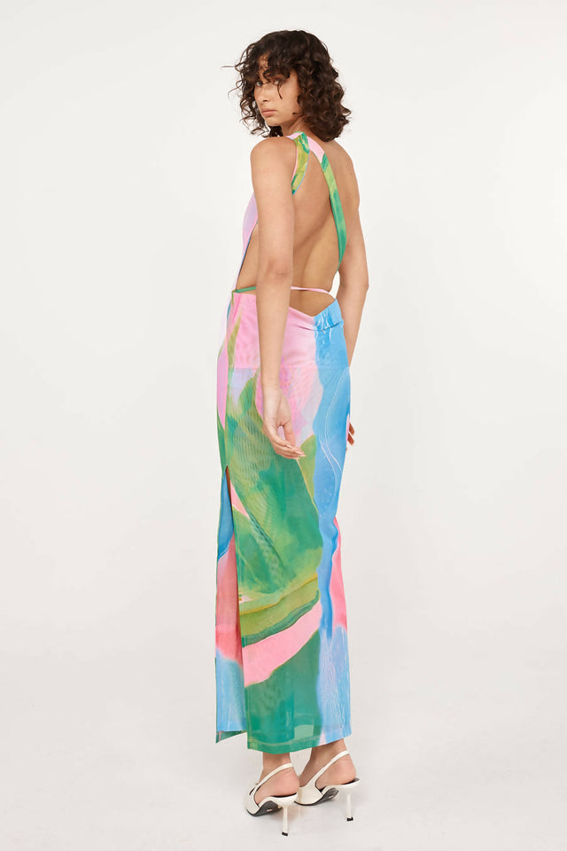 She is OLLÁ Luelle Midi Dress In Gaia Size Small / AU 8