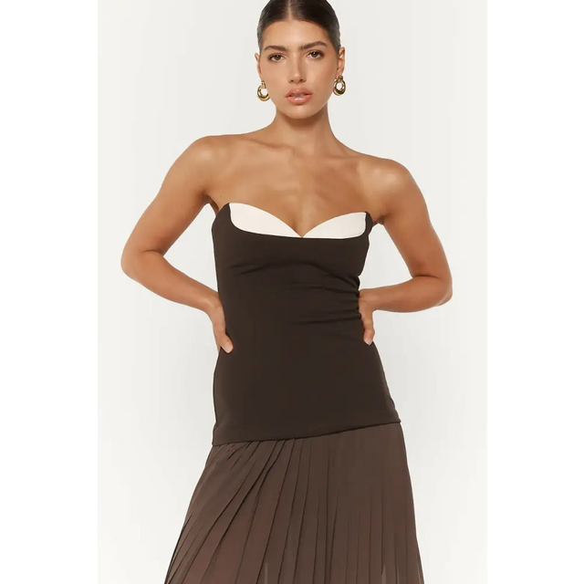 She is OLLA Nicolette Maxi Dress - 6 / Brown - Dresses