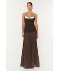She is OLLA Nicolette Maxi Dress - 6 / Brown - Dresses