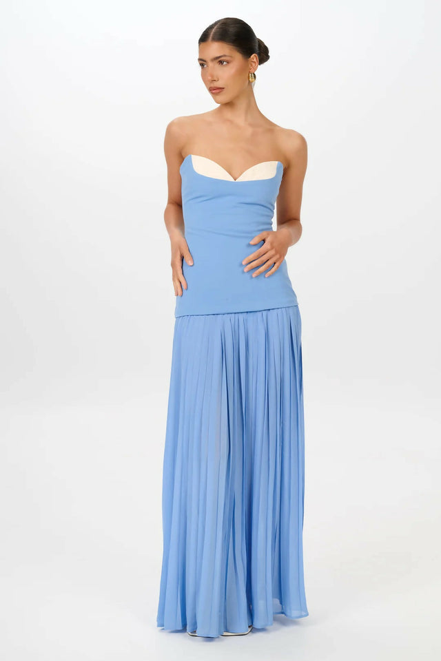 She Is Olla Nicolette Maxi Dress in Cornflower - Dresses