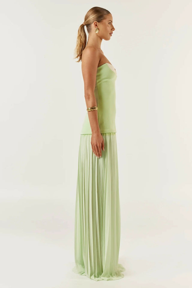 She Is Olla Nicolette Maxi Dress in Green - Dresses