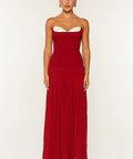 She is Olla Nicolette Maxi Dress in Raspberry - Dresses