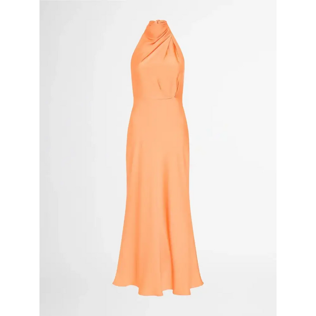 Sheike Jasmine Midi Dress in Apricot - 8 / Orange - Dresses