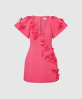 Sheike Michelle Mini Dress - 12 / Pink - Dresses