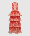 Sheike Ravello Palm Dress Red and White Size 12 - 12 / Red - Dresses
