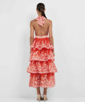 Sheike Ravello Palm Dress Red and White Size 12 - 12 / Red - Dresses