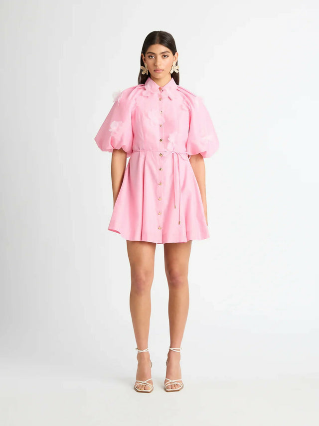 Sheike Rose Garden Mini Shirt Dress Passion