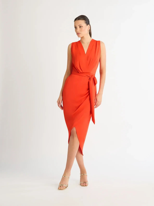 Sheike Saskia Midi Dress Coral - Passion For Fashion | Passion For Fashion Sheike Saskia Midi Dress Coral - Passion For Fashion | Passion For Fashion