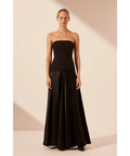 Shona Joy Adri Strapless Panelled Maxi Dress in Black Size 12 - 12 / Black - Dresses