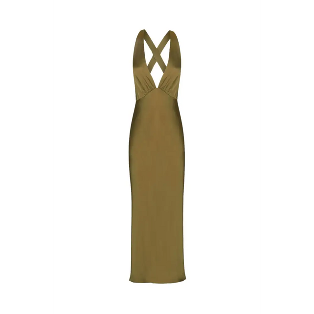 Shona-Joy-Arienzo-Plunged-Cross-Back-Midi-Dress-Green-Olive41131_nobg