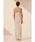 Shona Joy Asteri High Neck Maxi Dress Silver - Dresses