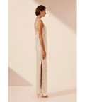 Shona Joy Asteri High Neck Maxi Dress Silver - Dresses