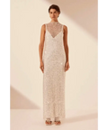 Shona Joy Asteri High Neck Maxi Dress Silver - Dresses