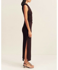 Shona Joy Beau Gathered Asymmetrical Midi Dress - Dresses