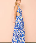 Shona Joy Blue Asymmetrical Cut Out - Dresses