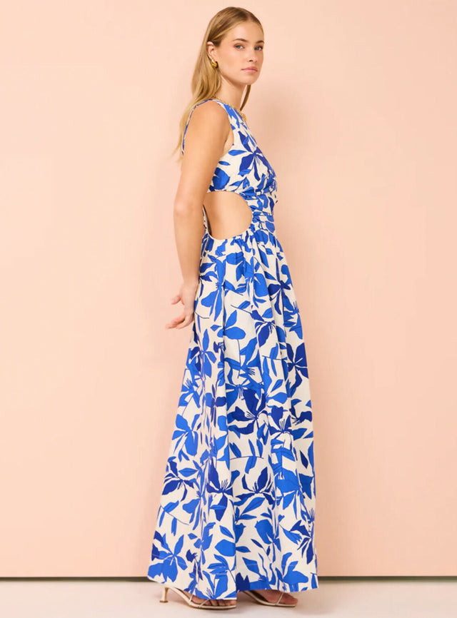 Shona Joy Blue Asymmetrical Cut Out - Dresses