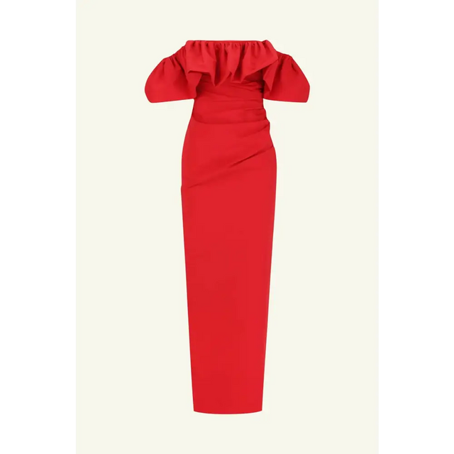 Shona Joy Campbell Off Shoulder Bubble Maxi Dress Size 8 10 12 - Dresses