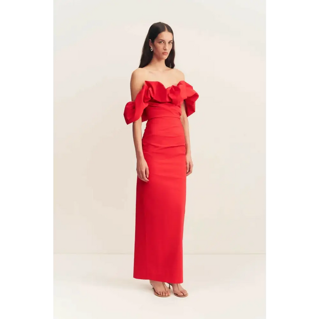 Shona Joy Campbell Off Shoulder Bubble Maxi Dress Size 8 10 12 - Dresses