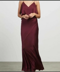 Shona Joy Garnet Bias Frill Slip Maxi Dress - 8 / Red - Dresses