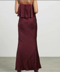 Shona Joy Garnet Bias Frill Slip Maxi Dress - 8 / Red - Dresses