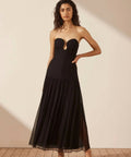 Shona Joy Isola Strapless Ruched Midi Dress - Black - 8 / Black - Dresses