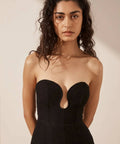 Shona Joy Isola Strapless Ruched Midi Dress - Black - 8 / Black - Dresses