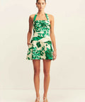 Shona Joy Joni Halter Mini - 8 / Green - Dresses