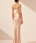 Shona Joy - Shona Joy La Lune Bias Cowl Maxi Dress - Desert Rose