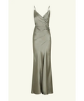 Shona Joy La Lune Cross Draped Maxi Dress - 8 / Olive - Dresses