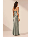 Shona Joy La Lune Cross Draped Maxi Dress - 8 / Olive - Dresses