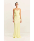 Shona Joy La Lune Lace Back Maxi Dress in Lemon Size 8 - 8 / Yellow - Dresses