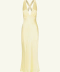 La-Lune-Plunged-Cross-Back-Midi-Dress---Lemon