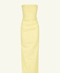 Shona Joy Lani Strapless Draped Maxi Dress Lemon - Dresses