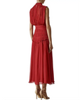 Shona Joy Leonie High Neck Midi Dress Scarlet Red Size 8 - 8 / Red - Dresses