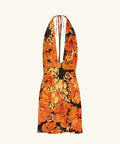 SANTOS-SILK-PLUNGED-HALTER-MINI-DRESS