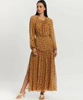 Shona Joy Sunset Cut-Out Dress in Turmeric - 8 / Yellow - Dresses