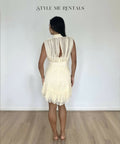 Shona Joy Victoria Sleeveless Ruched Mini Dress Cream - Dresses