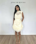 Shona Joy Victoria Sleeveless Ruched Mini Dress Cream - Dresses