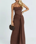 Showpo Aria Maxi - 12 / Brown - Dresses