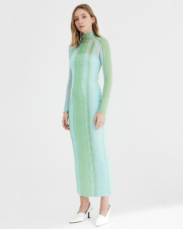 Significant Other - Significant Other Jean Dress in Green Mirage